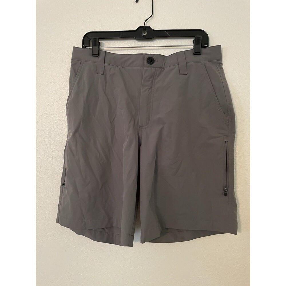 Orvis Mens Shorts Size 32 Tech Stretch Nylon Cargo Hiking Camping Charcoal Gray